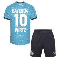 Camisa de time de futebol Bayer Leverkusen Florian Wirtz #10 Replicas 3º Equipamento Infantil 2023-24 Manga Curta (+ Calças curtas)